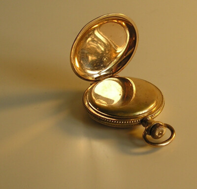 ELGIN Pocket Watch Gold Double Hunter 1920-49 USA Herrenuhr Taschenuhr Gold