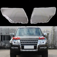L&R side Headlight Lens Cover Housing For Mitsubishi Montero V87 V93 V97 2007-18