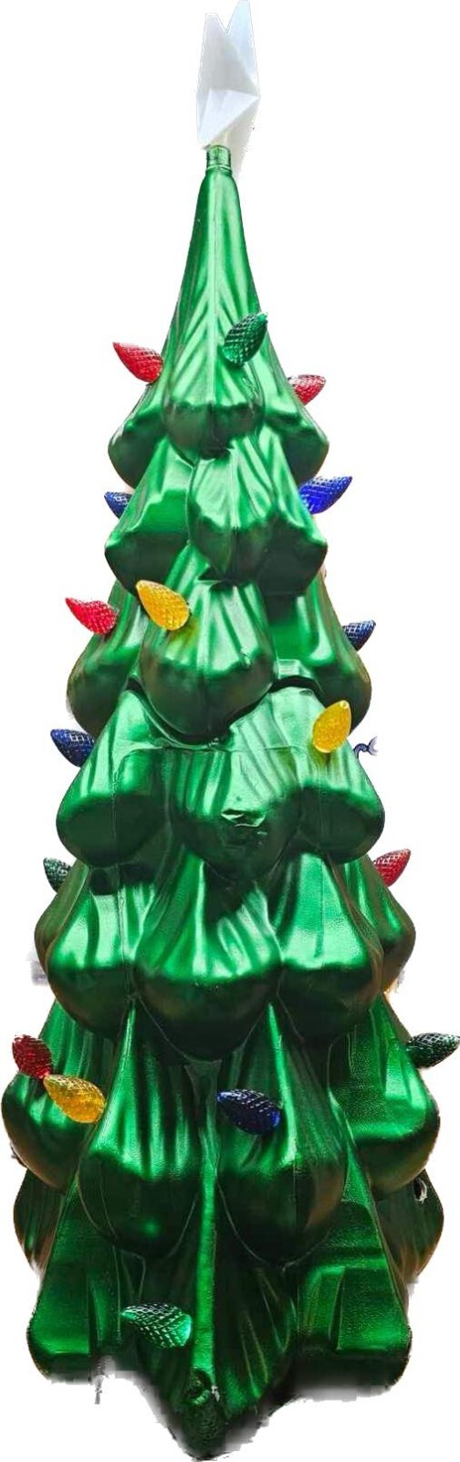 Holiday Living Lighted LED BLOW MOLD Christmas Tree 40"PREOWNED(READ