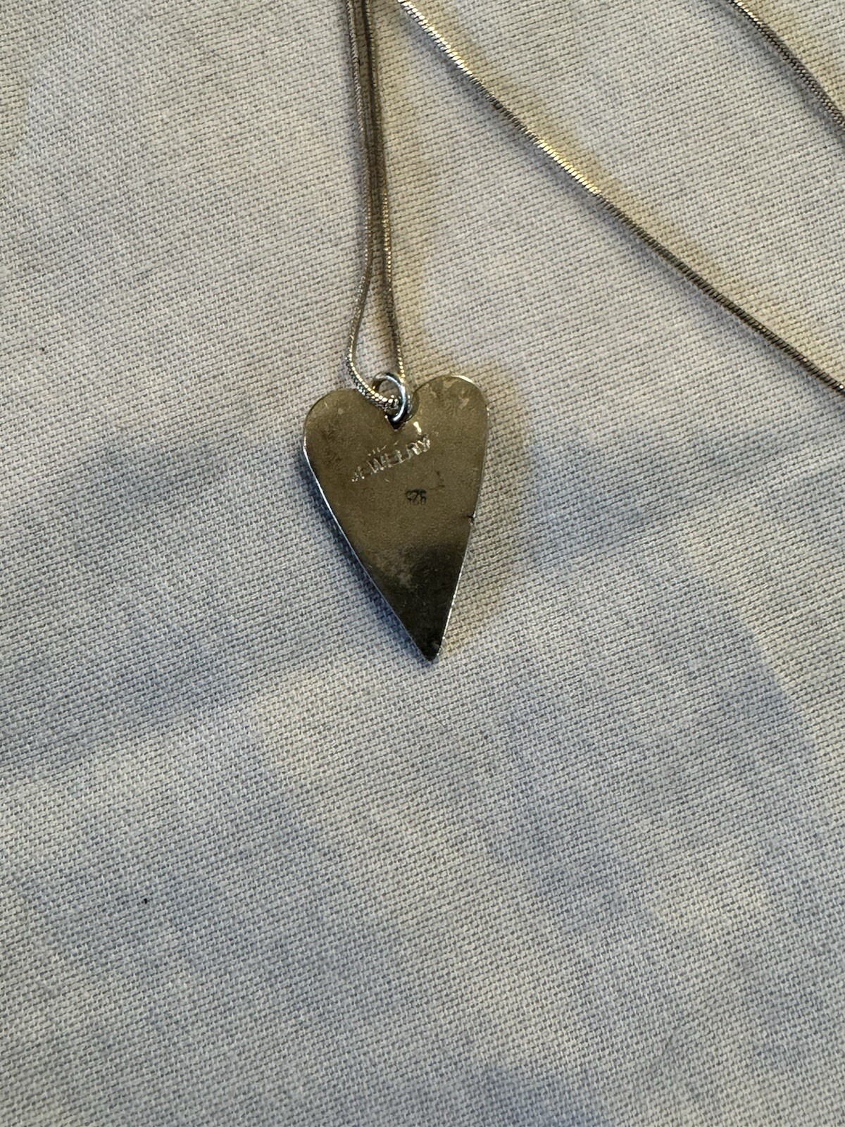 Tiny Solid Sterling Heart On Sterling Chain - image 3
