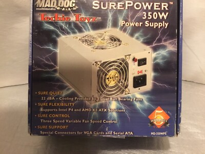MAD DOG SUREPOWER TECHIE TOYZ 350W POWER SUPPLY. MD-350WPS