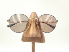 Vintage Pappagallo Blue Mauve Marble Gold Metal Round Sunglasses FRAMES ONLY