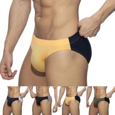 Quick Drying Men's Bikini Pouch Swim Shorts Thong Briefs Colors