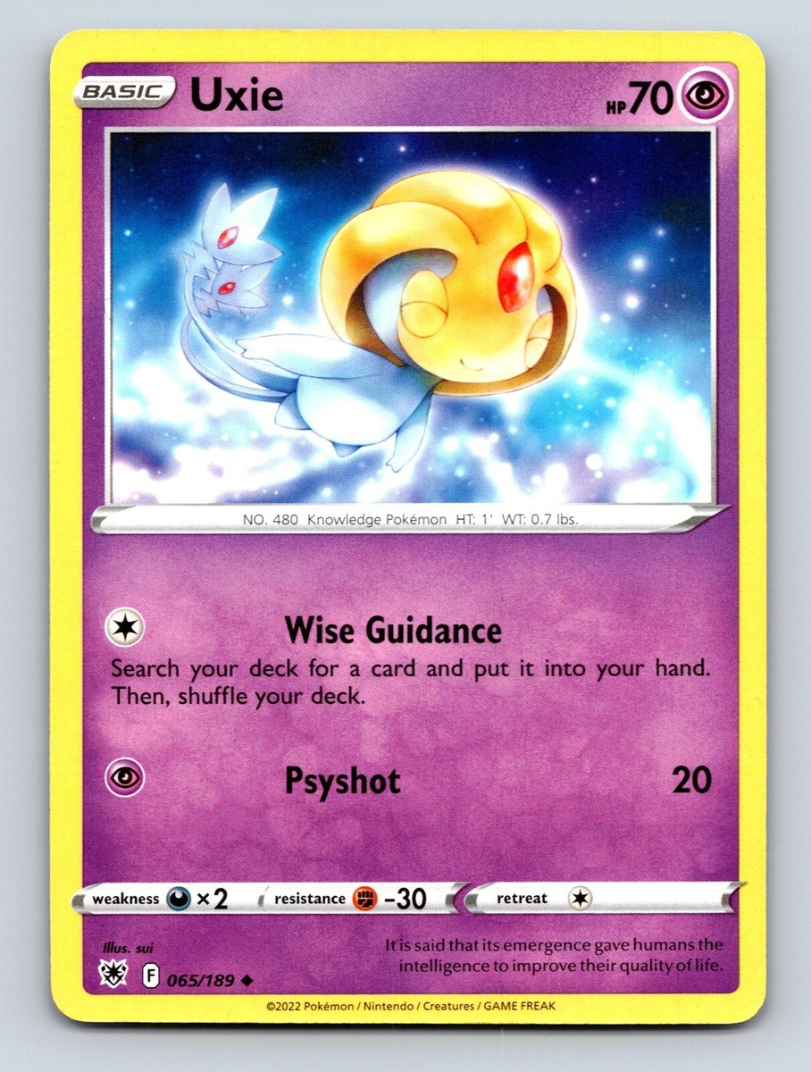 Uxie HP 70 Wise Guidance Psydrive Rarity Purple Presence Pokémon