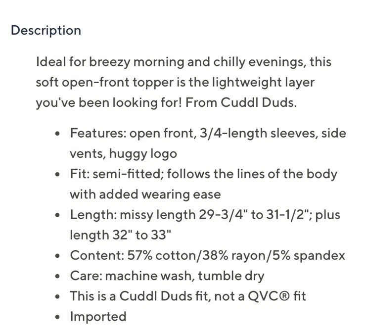 Cuddl Duds Cotton Core Open Front Topper Cardigan Size XL Mint Fruits NEW - Изображение 2 из 4