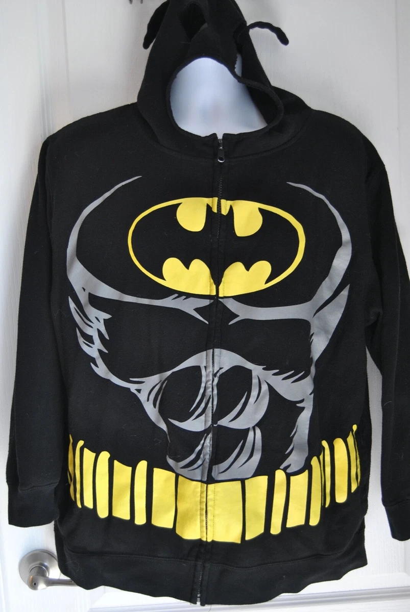 Youth Mens Batman Jacket by Batman Size X Large Black and Yellow in Color