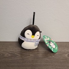NEW Squishmallows Luna Penguin Scarf 4" Christmas Plush Ornament 2023 NWT