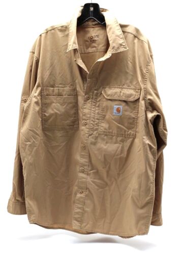 Men's CARHARTT Brown Button Shirt XL