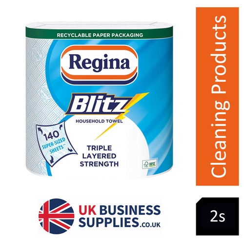 Regina Blitz XL Kitchen Towel {New 140 Sheet 3ply, Twin Pack}(Paper