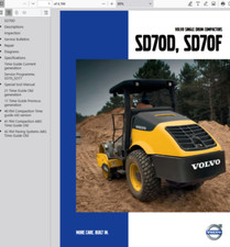 Rodillo compactador de tambor Volvo SD70D manual de reparación de servicio construcción PDF USB