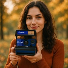 Polaroid 600, polaroid 636 close up navy blue   600 instant film camera,