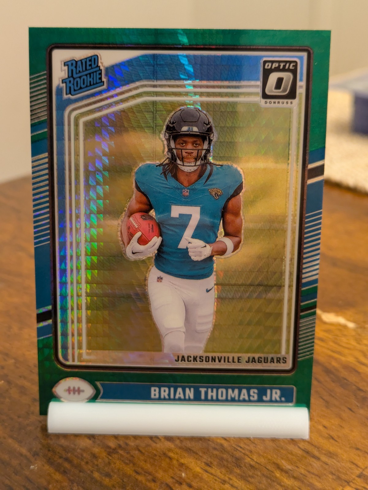 2024 Panini Donruss Optic - Rated Rookie Brian Thomas Jr. #214 Green Hyper Prizm