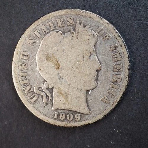 1909-P Barber Dime — photo from the most recent tracked eBay sale