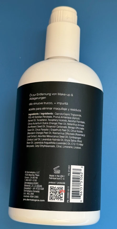 DERMALOGICA Precleanse cleansing oil - 16 oz / 473 ml PRO Size - New - Image 2 of 2