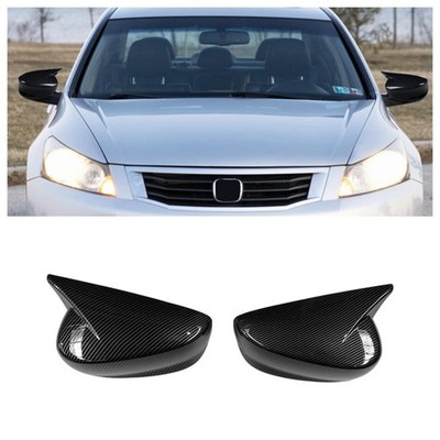 For Honda Accord Gen 8 2008-2012 Ox Horn Side Mirror Covers Carbon Fiber Print