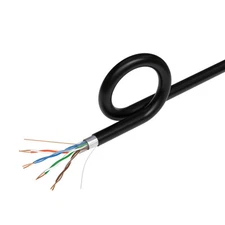 500FT Direct Burial CAT5e FTP Outdoor 24 AWG UV Resistant Cable Unshielded Co...