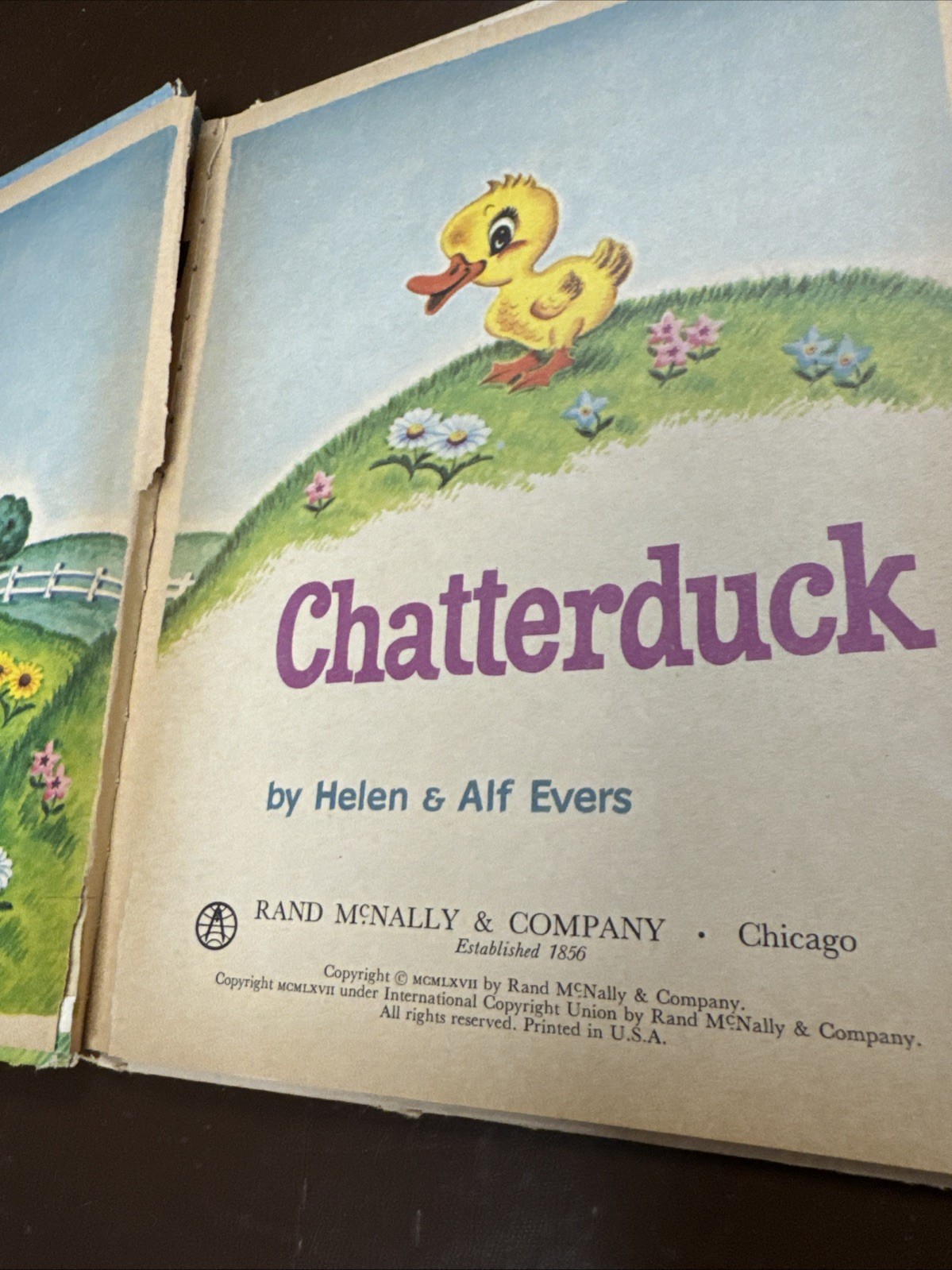 Chatterduck by Helen & Alf Evans 1967 Rand McNally Tip Top Elf Book Illustrated
