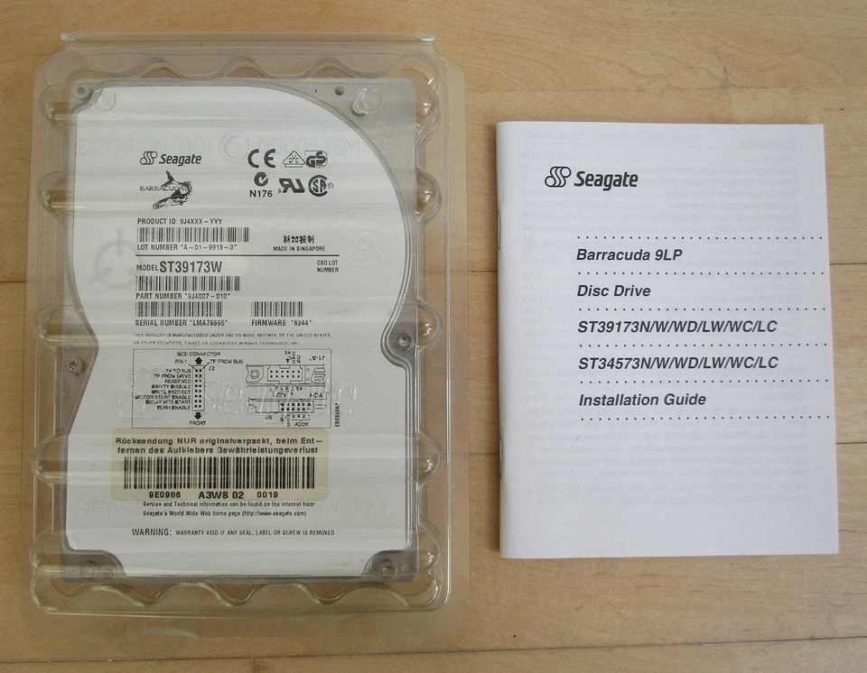 Seagate Barracuda 9LP ST39173W 9,1GB 7200U/min 3,5" UltraWide UW SCSI-SE 68-Pin