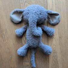 Rare Retired Jellycat Slackajack Elephant Plush Soft Toy Grey Beanie SL3E