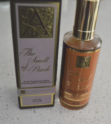 Vtg Aromatique The Smell Of Peach 4 fl oz Room Fragrance Spray NOS Glass Bottle