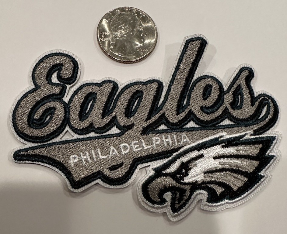 Philadelphia Eagles Embroidered iron on logo patch Approx 4”x 2.5 ...