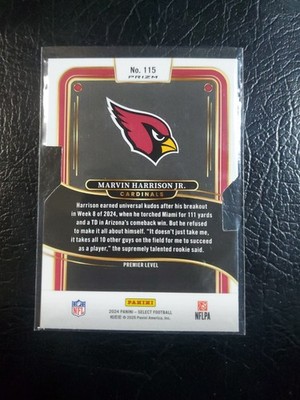 2024 Panini Select Marvin Harrison Jr. Premier Rookie Silver Die