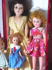 Vintage Dolls & Clothes & Trunk Lot MCM 1950s/60s Played With/TLC 9"-17" Dolls — photo 2