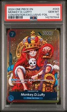 2024 ONE PIECE PROMOS CONVENTION EXCLUSIVE-FOIL #043 MONKEY D. LUFFY PSA 10