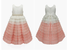 American Princess Baby Girls 24 Months Ruffled Tiered Rhinestone Party Dress