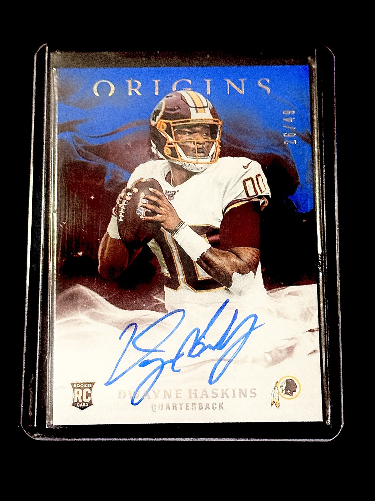 2019 Panini Origins - Rookie Autographs Dwayne Haskins #RA-DHA Blue /49 (AU, RC)