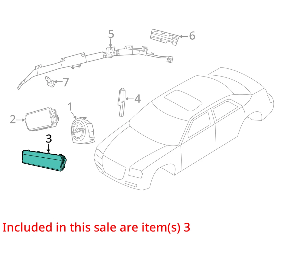 2011-2023 Chrysler 300 LH Driver Knee Airbag OEM - Image 4 of 4