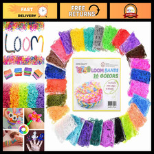 12750pcs Loom Rubber Bands Refill Kit - 26 Colors, 500 Clips 6 Hooks, DIY Brac