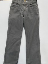 Carhartt 102517 Men’s Relaxed Fit Rugged Flex Canvas Work Pants Gray 34x30