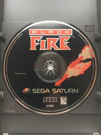 Sega Saturn 1996 - Black Fire w/ Box & Manual (Works)