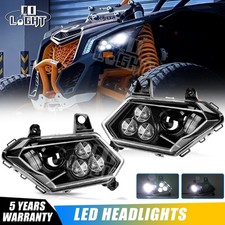2PCS Front Left Right LED Headlights Assembly For Can-Am Maverick X3 2017-2021