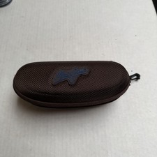 Maui Jim Sunglasses Case Brown Clamshell Ballistic Nylon Zip Around CASE ONLY