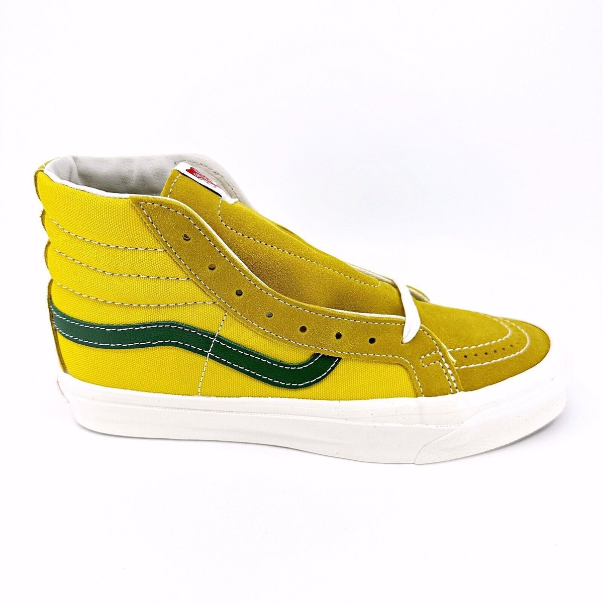 Vans Vault OG Sk8 Hi LX (Suede Canvas) Green Sulphur Mens Casual