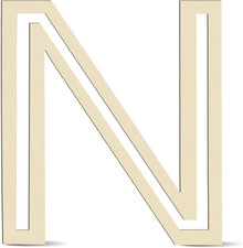 Large Wooden Letters 14 Inch for Wall Decor Crafts Big Wood Letter N 1/5 Inch Th