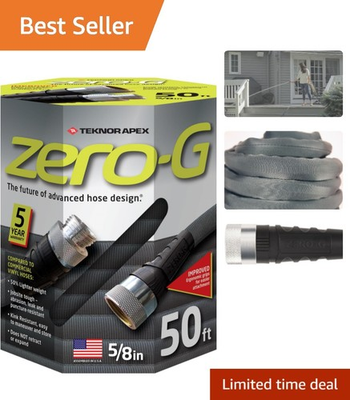 #ad Teknor Apex zero G 50 Ft Black Hose Lightweight Abrasion Resistant amp; Safe $80.99