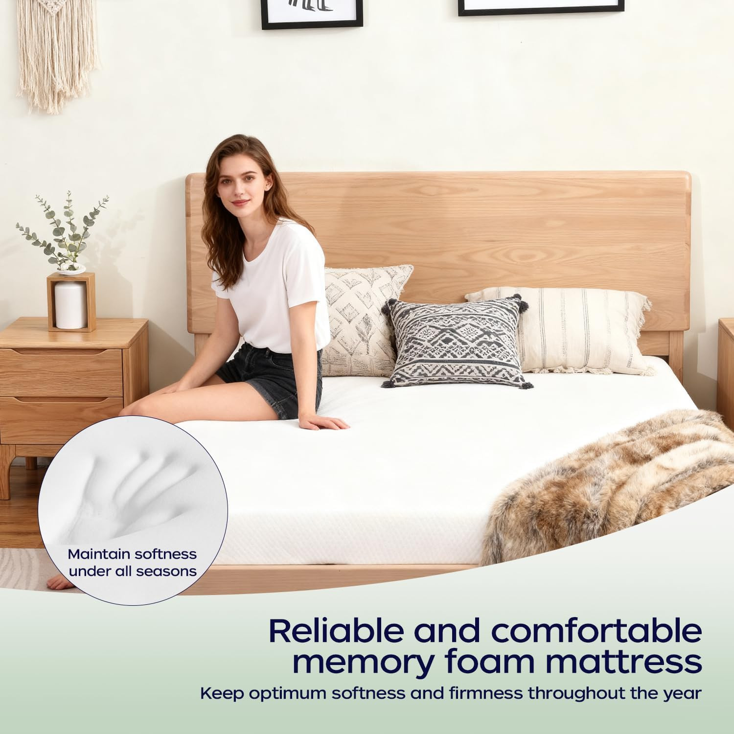 6 Inch Queen Mattress in a Box, Cooling Gel Memory Foam for Comfort & Relief
