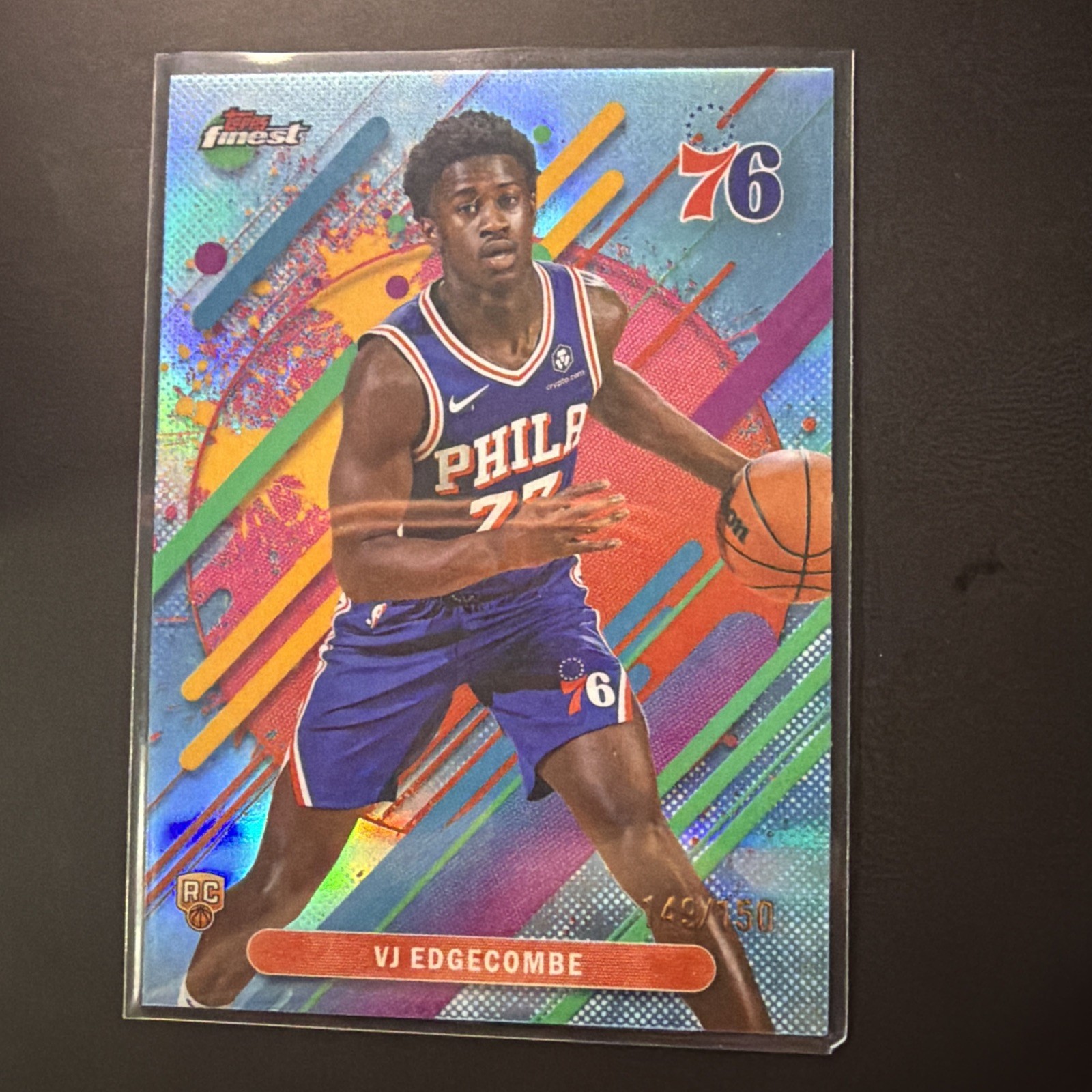 2025-26 Topps Finest VJ Edgecombe RARE PARALLEL Refractor /150 #203 Philadelphia