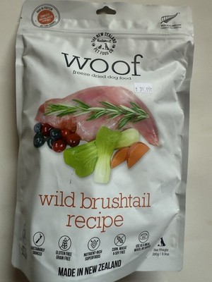 WOOF Freeze Dried Dog Food - Wild Brushtail 9.9oz Best By 01/2026