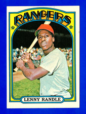 1972 TOPPS #737 LENNY RANDLE TEXAS RANGERS HIGH NUMBER CARD -- EX MINT