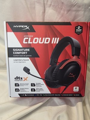 New HyperX Cloud III Wired Gaming Headset Black 727A9A6 Multi-Platform