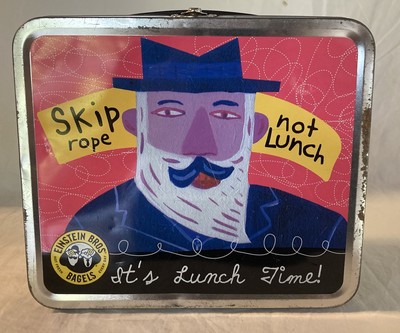 Vintage Y2K Einstein Bros Bagels Tin Lunchbox