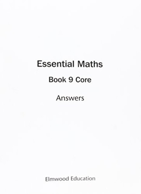 Essential Maths 9 Core Answers by David Rayner (Paperback Book)