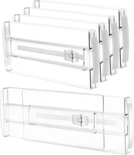 4 Pack Drawer Dividers for Clothes, 4" High 10"-17" 4 Pack, 4High,10-17Long 