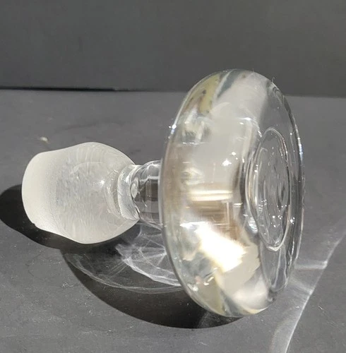 Vintage Blenko Glass Mushroom Clear Stopper MCM - (Stopper Only)