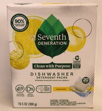 Seventh Generation Dishwasher Detergent Packs Lemon 20 Count
