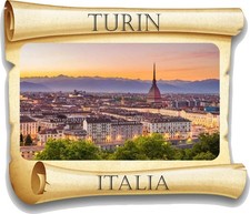 Turin Papyrus Aufkleber / Hoch Auflösung Vinyl Wasserfest